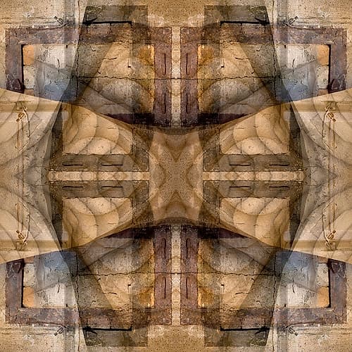 Earth tone quilt-like abstract Art Print by Jaynes Gallery